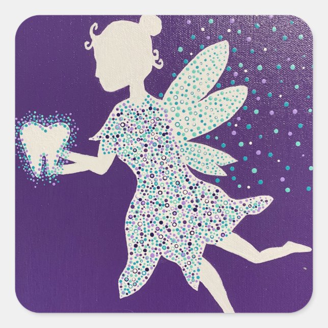Tooth Fairy organizer Square Sticker (Front)