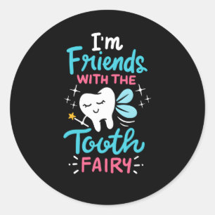 Tooth Fairy Pediatric Dentist Dental Assistant Hyg Classic Round Sticker