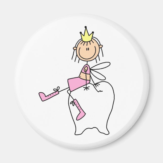Tooth Fairy Sits On A Tooth Magnet (Front)