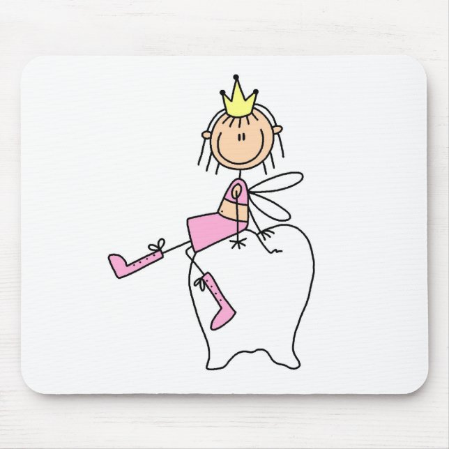Tooth Fairy Sits On A Tooth Mousepad (Front)