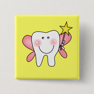 Tooth Fairy Tshirts and Gifts 2 Inch Square Button