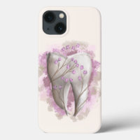 Tooth & Flowers, surrealistic painting. Dental art