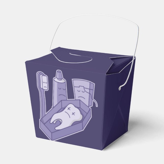 Tooth Funeral Favor Box (Front Side)