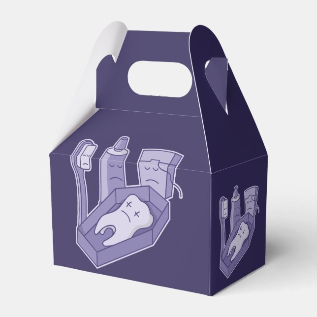 Tooth Funeral Favor Box (Front Side)