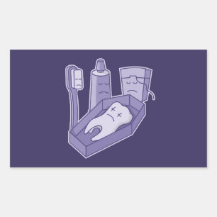 Tooth Funeral Sticker
