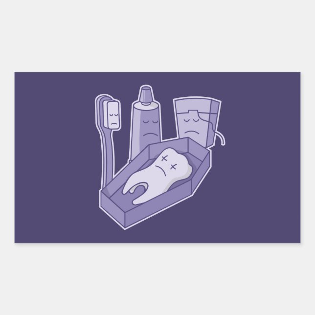 Tooth Funeral Sticker (Front)