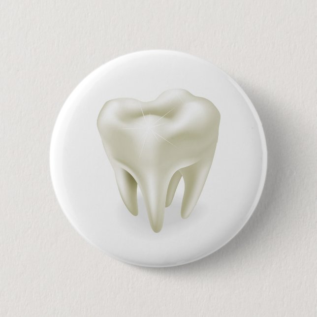 Tooth illustration 2 inch round button (Front)