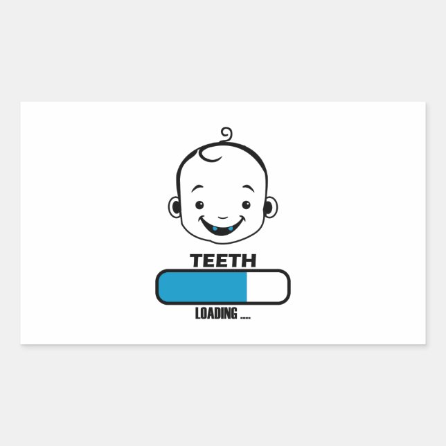 tooth loaded first lost baby child funny sticker (Front)
