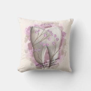 Tooth Painting. Dentist, Dental Assistant Template Throw Pillow