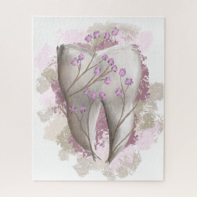 Tooth Painting. Dentist, Dental, Dentistry. Gift. Jigsaw Puzzle (Vertical)
