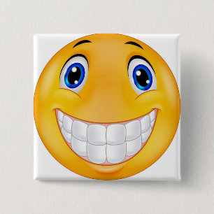 tooth smile 2 inch square button