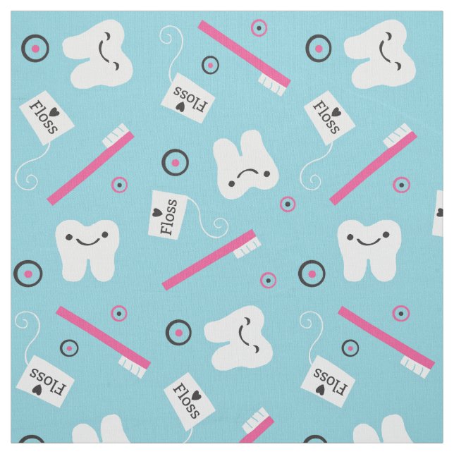 Tooth Toss in Blue Fabric (Swatch)