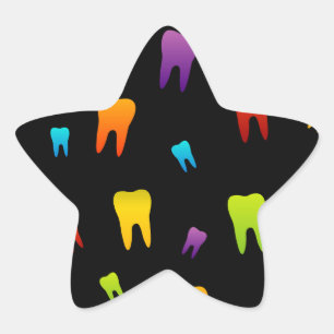 Tooth wallpaper for dentist star sticker