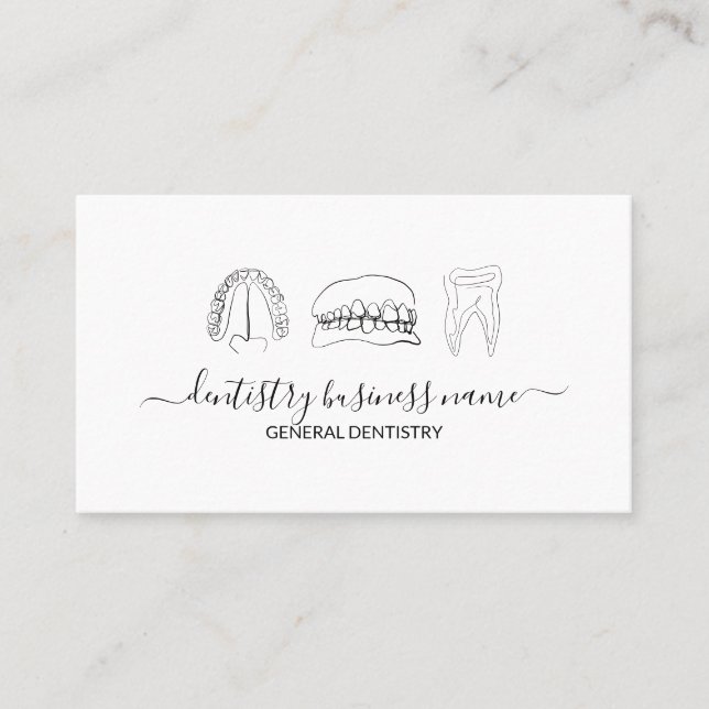 Tooth whitening dental art business card (Front)