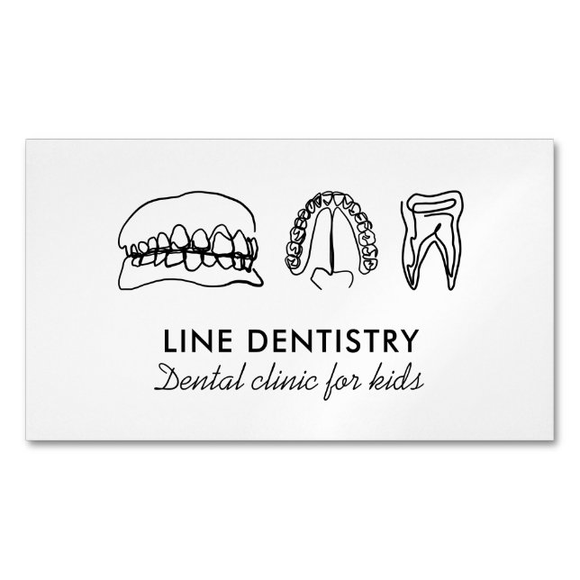 Tooth whitening dental clinic basic dentist 	Magnetic business card (Front)