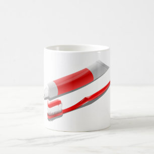 Toothbrush And Toothpaste Coffee Mug