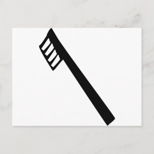 toothbrush icon postcard