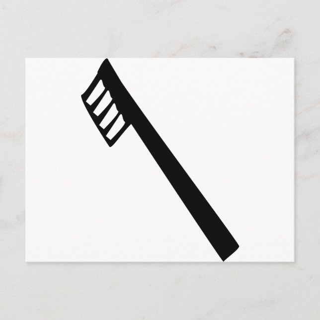 toothbrush icon postcard (Front)