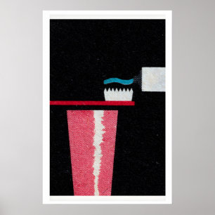 Toothbrush Matchbox Print Vintage Eastern Europe