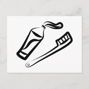 Toothbrush & Paste Postcard