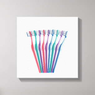 Toothbrushes Canvas Print