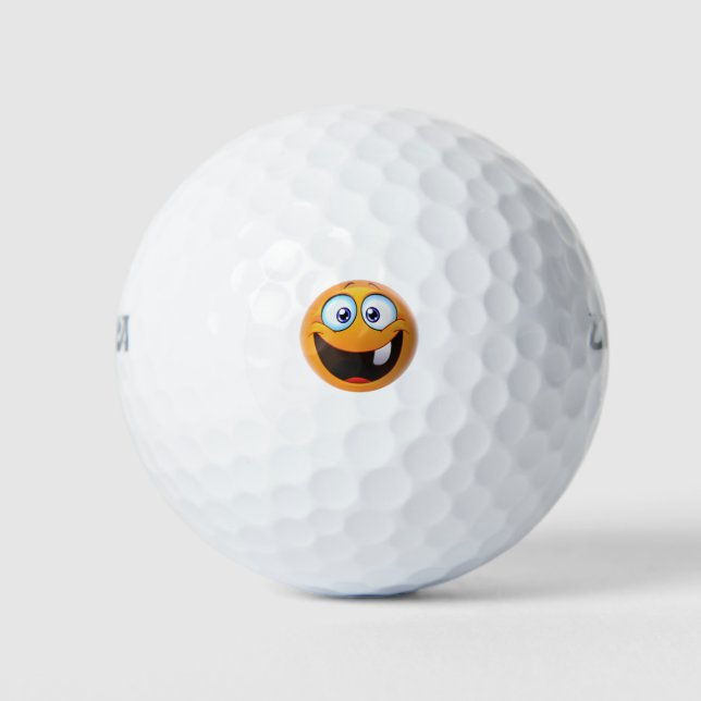 Toothless Smile Yellow Golf Balls (Front)