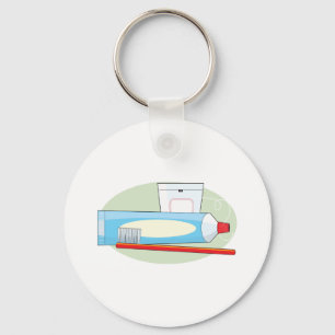 Toothpaste and Brush Keychain
