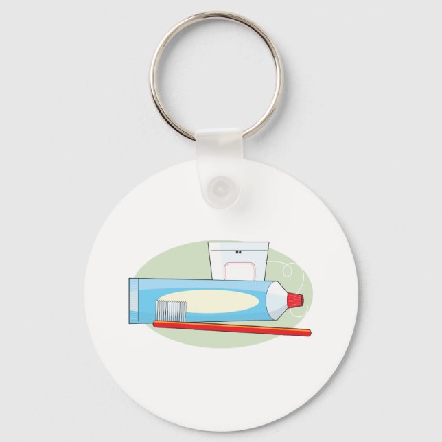 Toothpaste and Brush Keychain (Front)