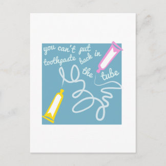 Toothpaste In Tube Postcard