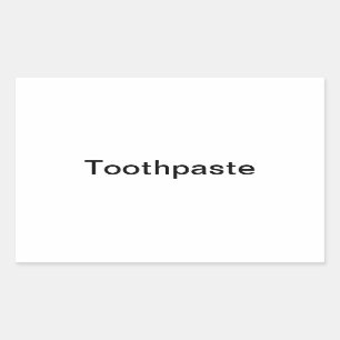 Toothpaste Label/ Sticker