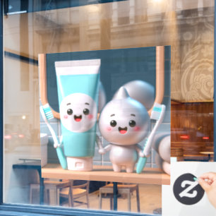 Toothpaste Pals Window Cling