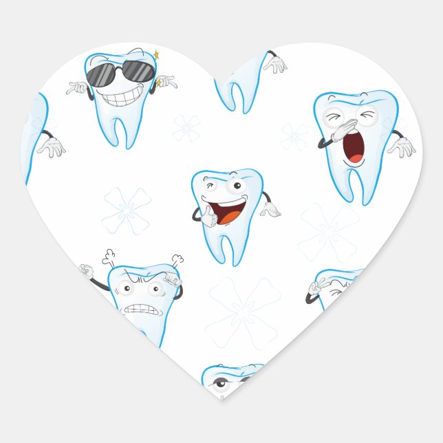 tooths heart sticker (Front)