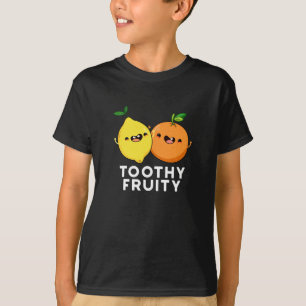 Toothy Fruity Funny Fruit Pun Dark BG T-Shirt