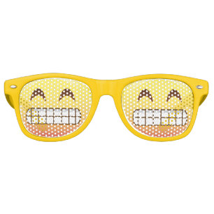 Toothy Grin Emoji Visage Smile Party Lunettes