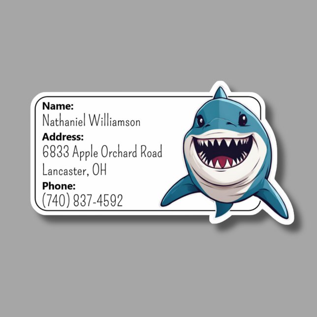 Toothy Shark Luggage ID  (Creator Uploaded)