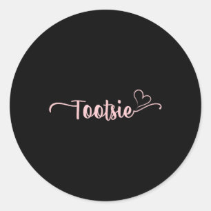Tootsie Heart Xmas Grandma Women Mothers Day Chris Classic Round Sticker