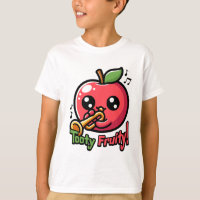 Tooty Fruity! Cute Trumpet Apple Pun