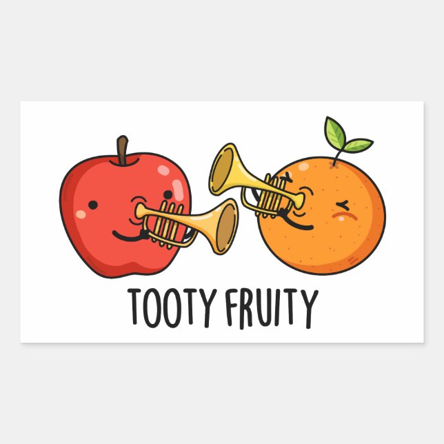 Tooty Fruity Funny Fruit Musician Pun  Sticker (Front)