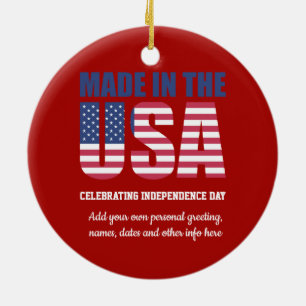 Top 10 reasons To LOVE USA Patriotic Personalized Ceramic Ornament