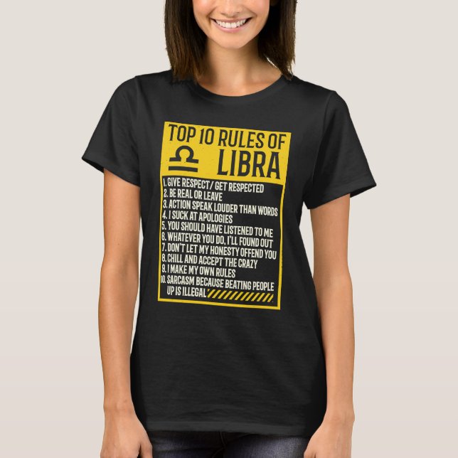 Top 10 Rules Libra Horoscope Birthday  2 (Front)