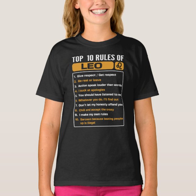 Top 10 Rules Of Leo, Leo Facts Traits (Front)