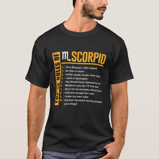 Top 10 Rules of Scorpio Birthday Gifts   (Front)