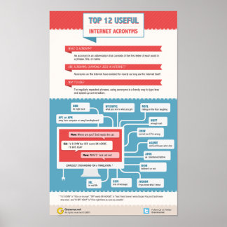 Top 12 Useful Internet Acronyms Poster