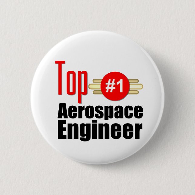 Top Aerospace Engineer 2 Inch Round Button (Front)