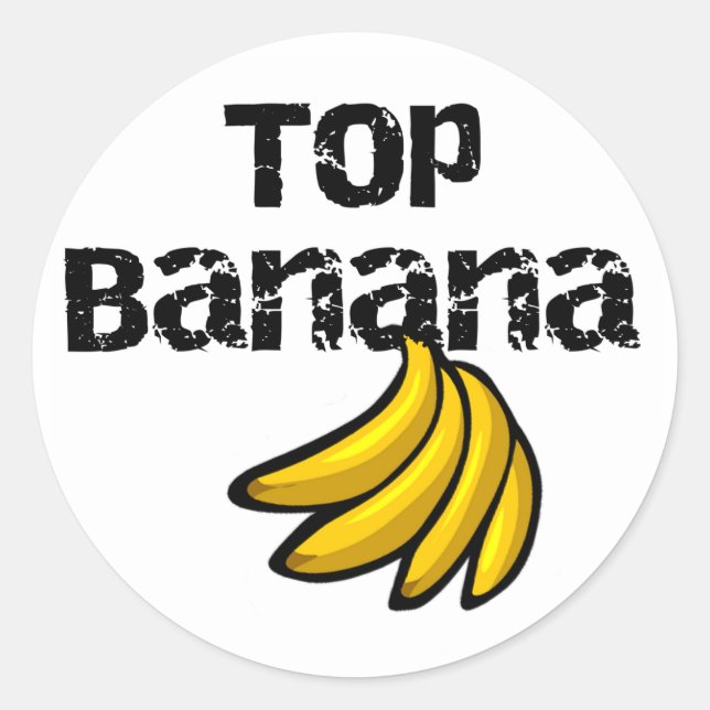 Top Banana Classic Round Sticker (Front)