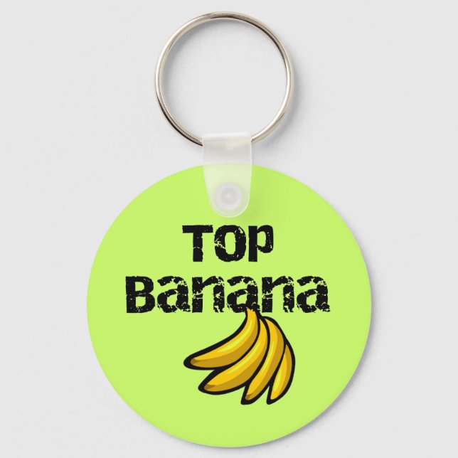 Top Banana Tshirts and Gifts Keychain (Front)