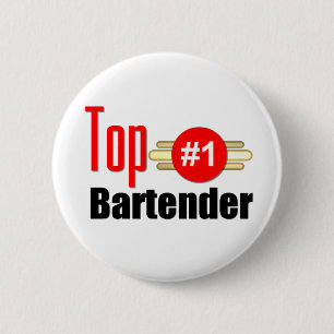 Top Bartender 2 Inch Round Button