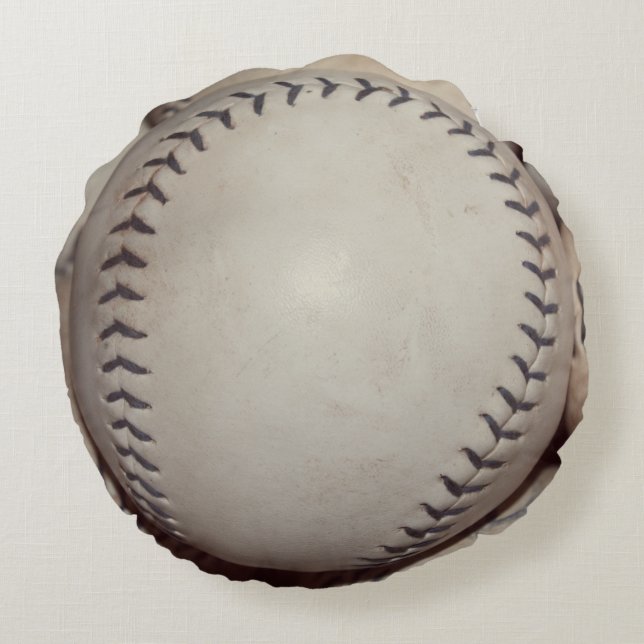 Top Baseball (Softball) Round Pillow (Back)