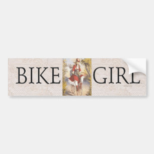 TOP Bike Girl Bumper Sticker