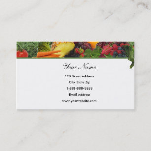 Top Border Fruit - Veggie Business Card